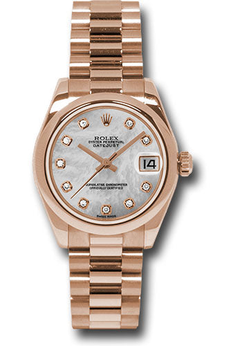 Rolex Pink Gold Datejust 31 Watch 178245 mdp