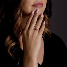 Load image into Gallery viewer, 14kt Gold 1/5 ct tw Italian Style Ring F VS Diamonds Pink Tourmaline Center