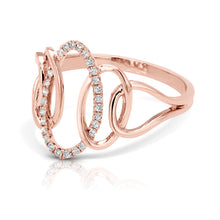 Load image into Gallery viewer, 14kt Gold 1/8 ct tw Ring F VS Diamonds