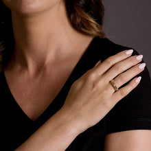 Load image into Gallery viewer, 14kt Gold 18kt gold 1/10 ct tw Italian Style Ring F VS Diamonds