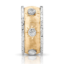 Load image into Gallery viewer, 14kt Gold 18kt gold 1/6 ct tw Italian Style Ring F VS Diamonds