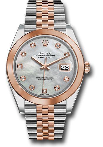 Rolex Steel and Everose Gold Rolesor Datejust 41 Watch 126301 mdj