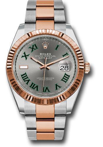 Rolex Steel and Everose Rolesor Datejust 41 Watch 126331 slgro