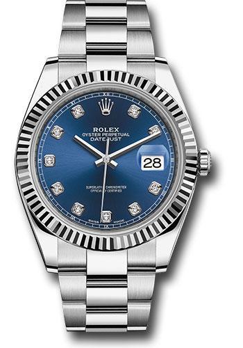 Rolex Steel and White Gold Rolesor Datejust 41 Watch 126334 bldo