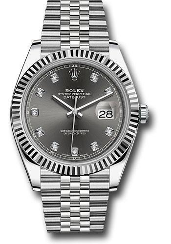 Rolex Steel and White Gold Rolesor Datejust 41 Watch 126334 dkrdj