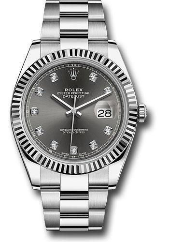 Rolex Steel and White Gold Rolesor Datejust 41 Watch 126334 dkrdo