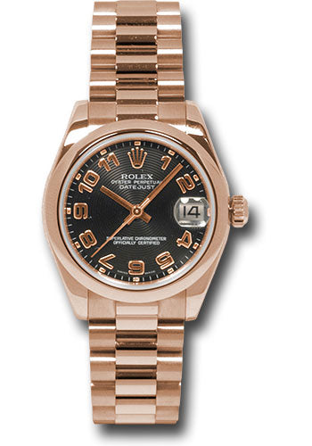 Rolex Pink Gold Datejust 31 Watch 178245 bkap