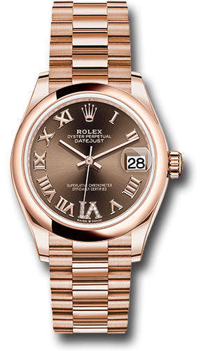 Rolex Everose Gold Datejust 31 Watch chodr6p
