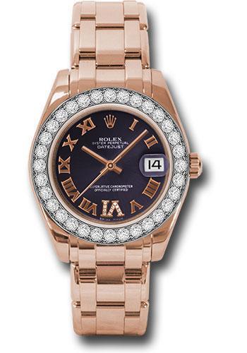 Rolex Datejust Pearlmaster 34mm Watch: 81285 pudr6p