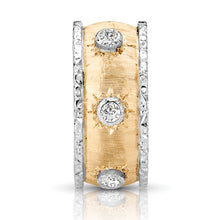 Load image into Gallery viewer, 14kt Gold 18kt gold 1/6 ct tw Italian Style Ring F VS Diamonds

